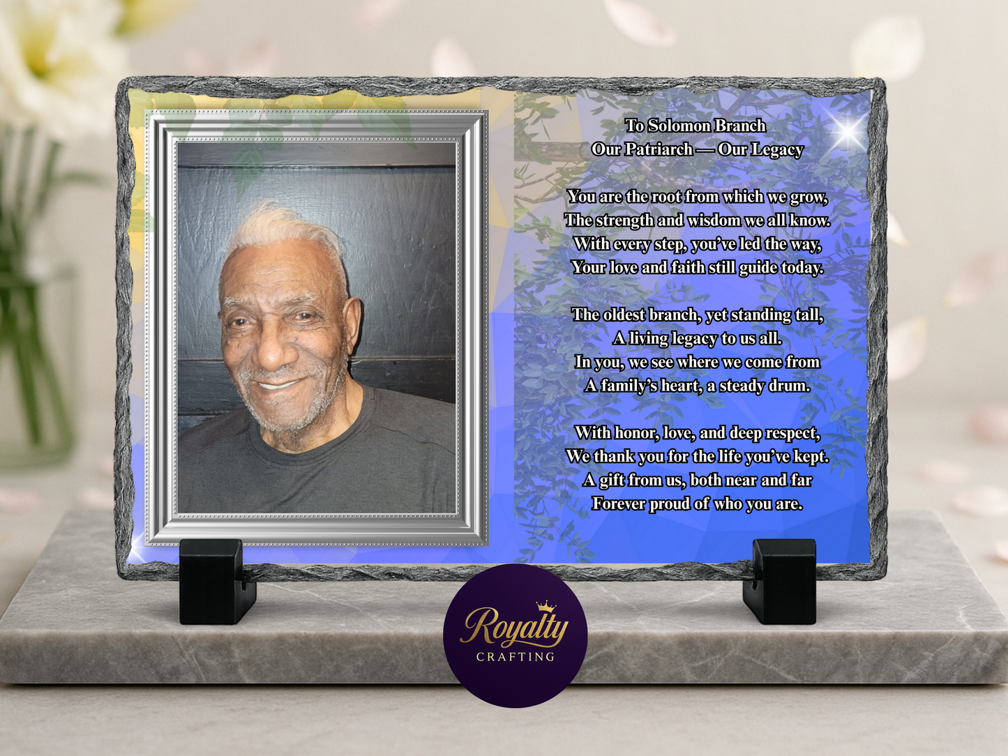 🕊️ Memorial Photo Slate